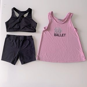 Danskin NYC Ballet Tank/Top/ Shorts EUC